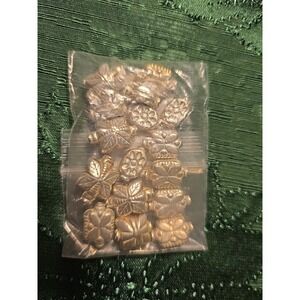 Antique Silver Plated Copper Beads Assorted Charms #166 Bundle W/ Others Listed